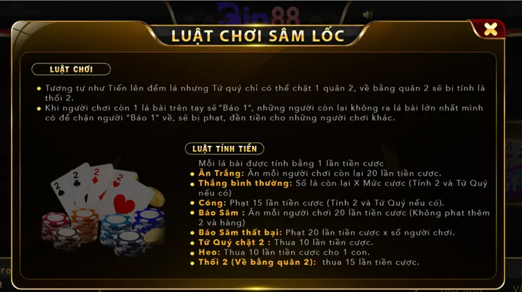 Sâm Lốc Tại Bin88 Sân Chơi Bài Bạc Đỉnh Cao Cho Mọi Cao Thủ