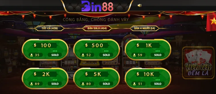 Chinh Phục Bàn Đấu Tiến Lên Đếm Lá Tại Bin88 Đẳng Cấp Nhất